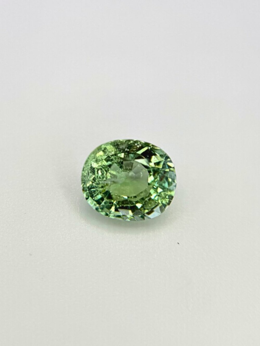Handmade Jewelry Mint Green Tourmaline Ring Stone 2.4ct Jewelry Making Supply